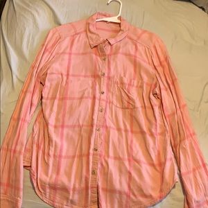 Maurices Salmon/Pink buttondown top